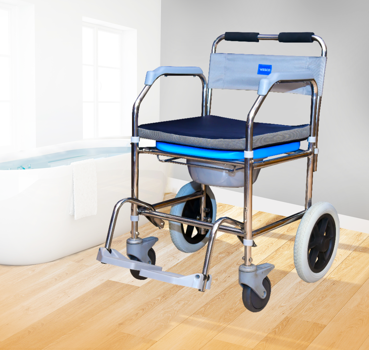 Comfort 3 in 1 Foldable Commode Shower Chair