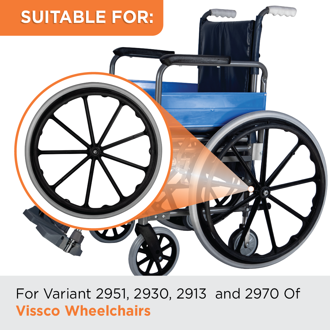 Wheelchair Big Wheel With Moulded Mag Type & Bear - (1 Piece)