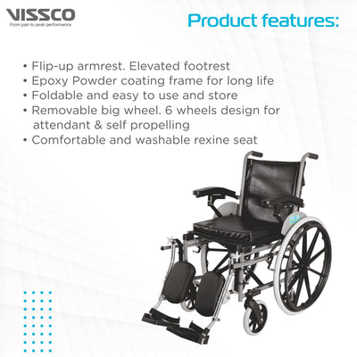 Imperio Wheelchair with Elevated Footrest (Mag Wheels)