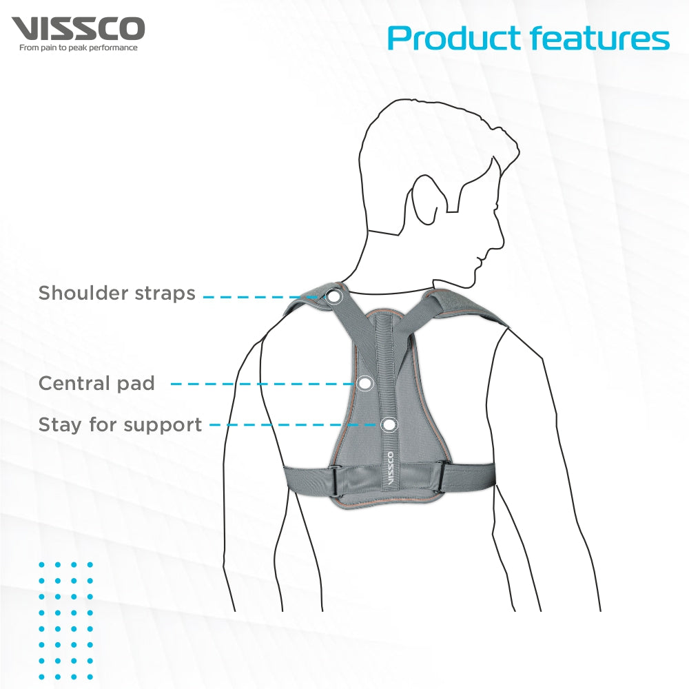 Clavicle Brace With Shoulder Sleeve | Provides Support to the Clavicle & Promote Healing (Grey)