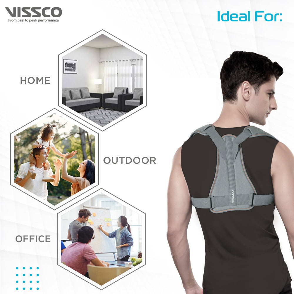 Clavicle Brace With Shoulder Sleeve | Provides Support to the Clavicle & Promote Healing (Grey)