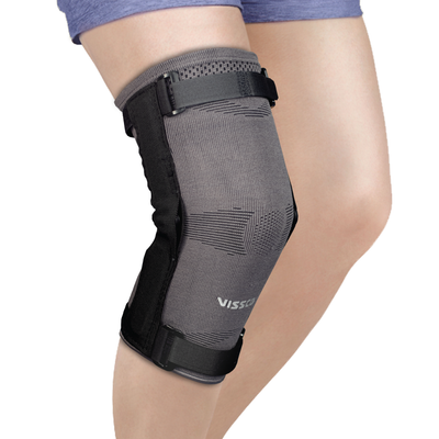 Hinged Knee Cap | Supports the Knee joint with mediolateral hinges | Color - Grey (Single Piece)