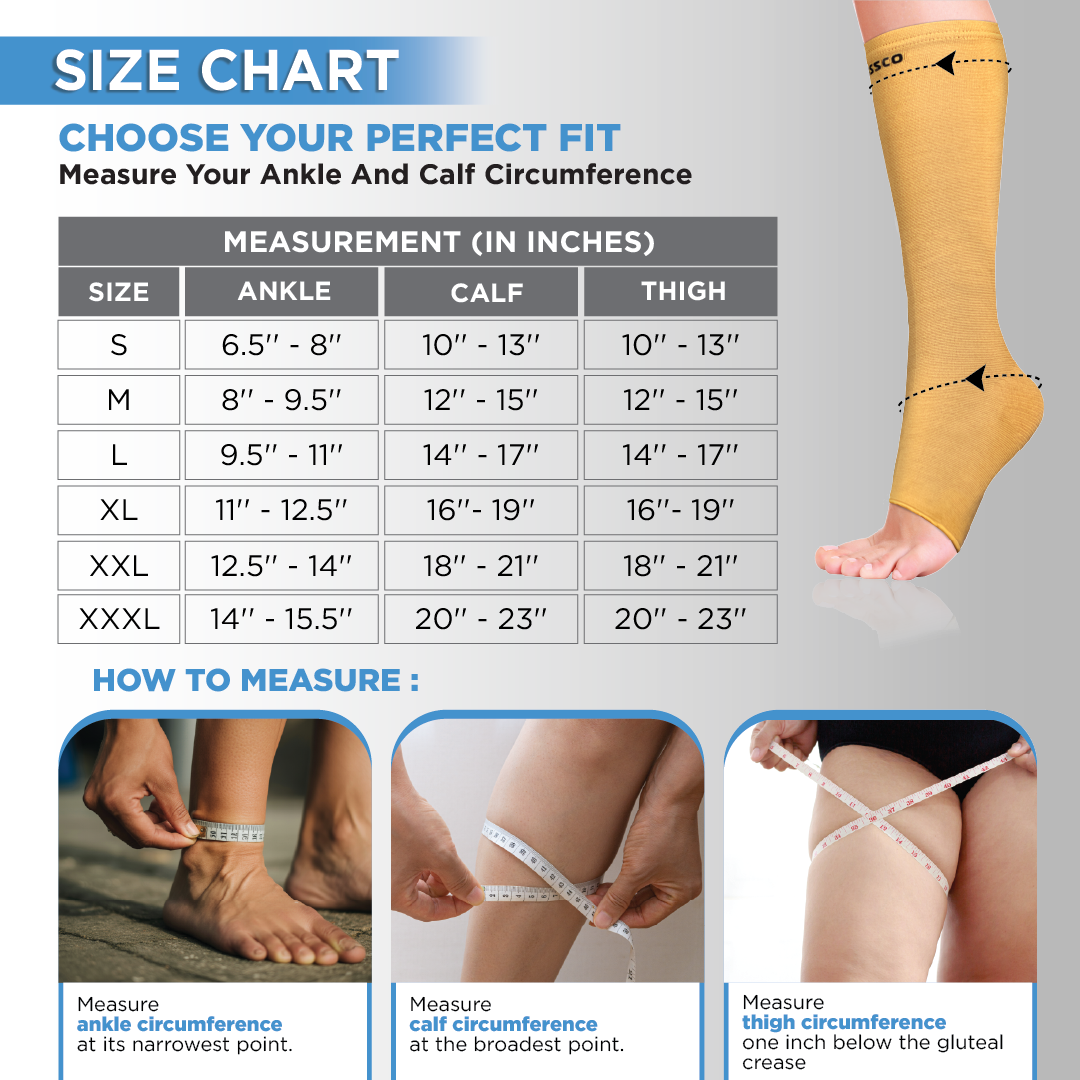 Vissco Medical Compression Stockings - Below Knee
