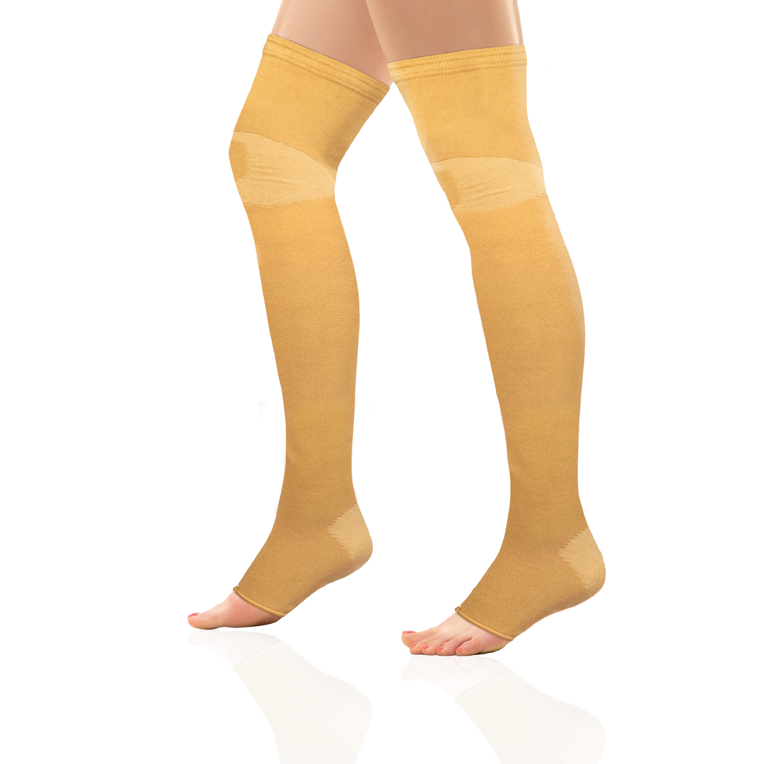 Anti Embolism Stocking (Mild Support) | Improves Blood Circulation |  Swollen | Tired | Aching Legs (Beige)
