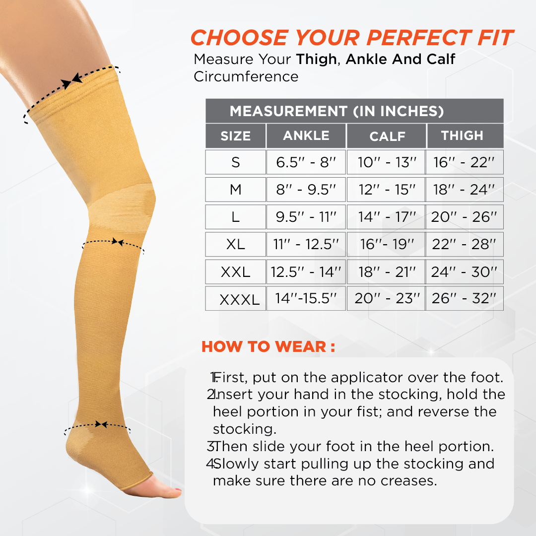 VISSCO Anti Embolism Stocking-Thigh Length(Above Knee) Improve Blood  Circulation Knee Support - Buy VISSCO Anti Embolism Stocking-Thigh  Length(Above Knee) Improve Blood Circulation Knee Support Online at Best  Prices in India - Fitness