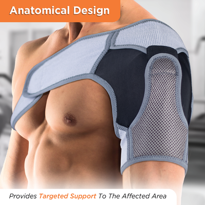 Shoulder Support | Provides Moderate Support & Stability to the Shoulder to Prevent Shoulder Dislocation (Grey)