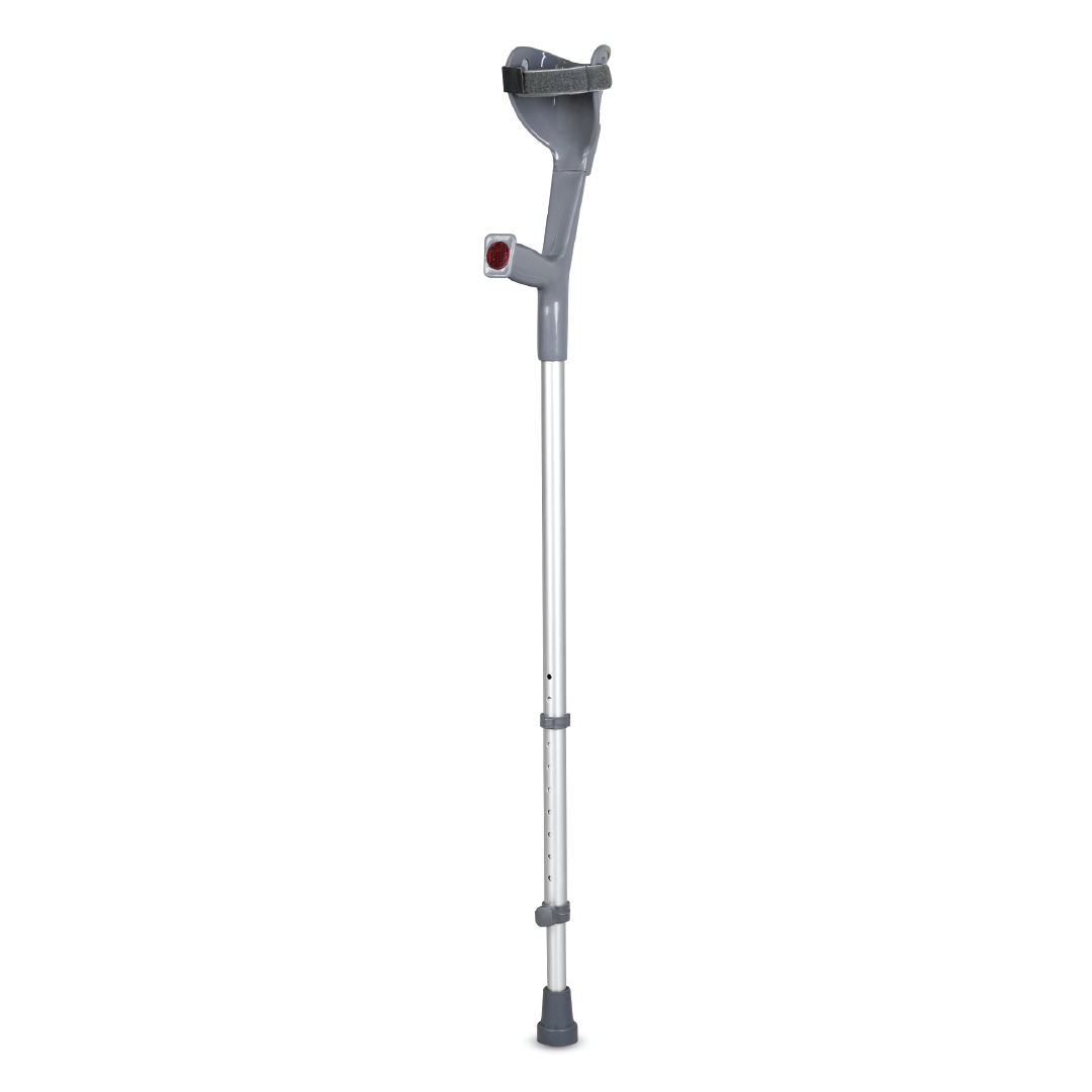 Vissco Champ Max Elbow Crutch for Physically Challenged With Adjustable Height & Movable Elbow Support, Light Weight (1 Pair) (Grey)