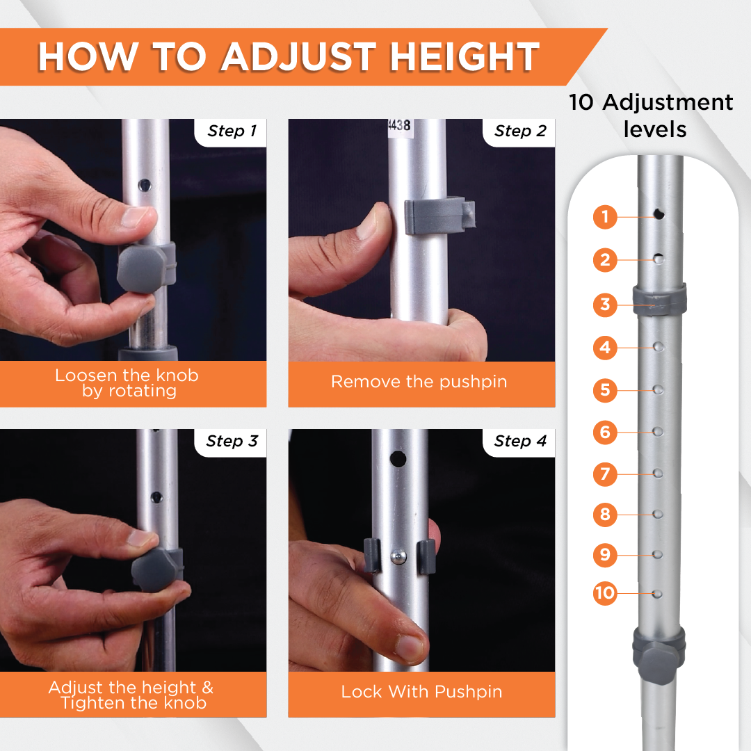 Vissco Champ Max Pediatric Elbow Crutch - Pair