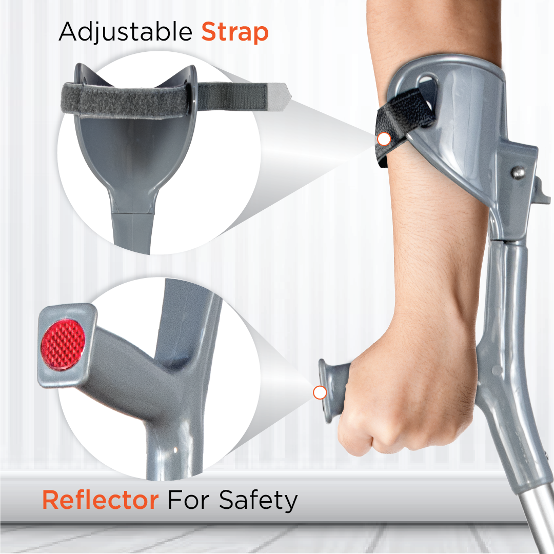 Vissco Astra Max Elbow Crutch - Quadripod | Aluminum