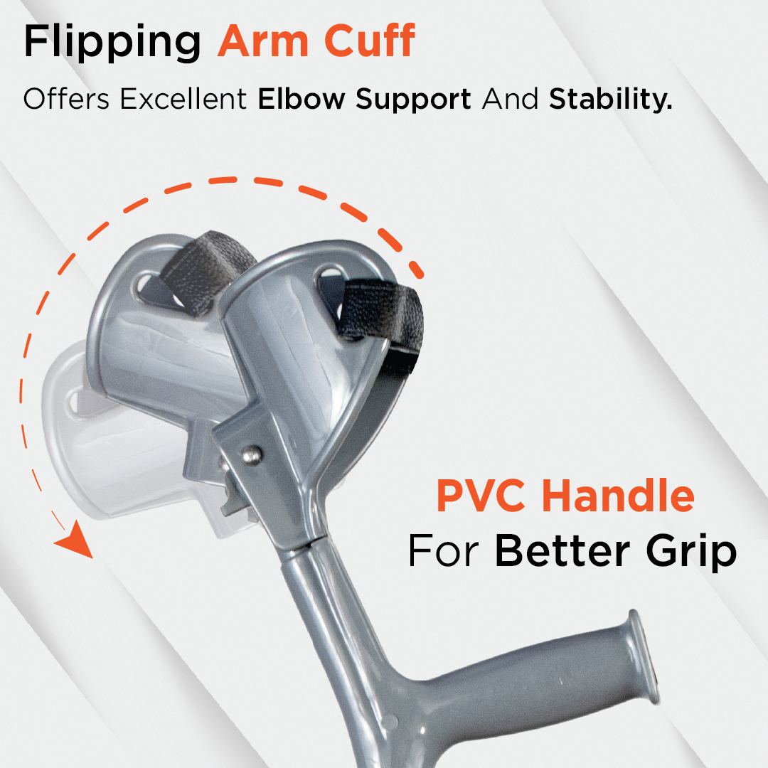 Vissco Astra Max Elbow Crutch - Quadripod | Aluminum