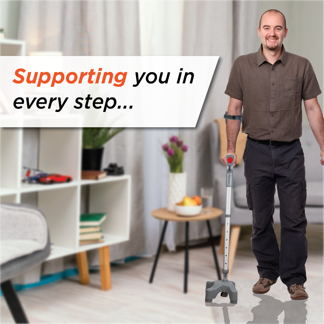 Vissco Astra Max Elbow Crutch - Quadripod | Aluminum