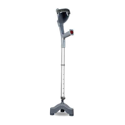 Astra Max Elbow Crutch Tripod Base With Height Adjustable & Movable Elbow Support, Light Weight (1 Piece) (Grey)