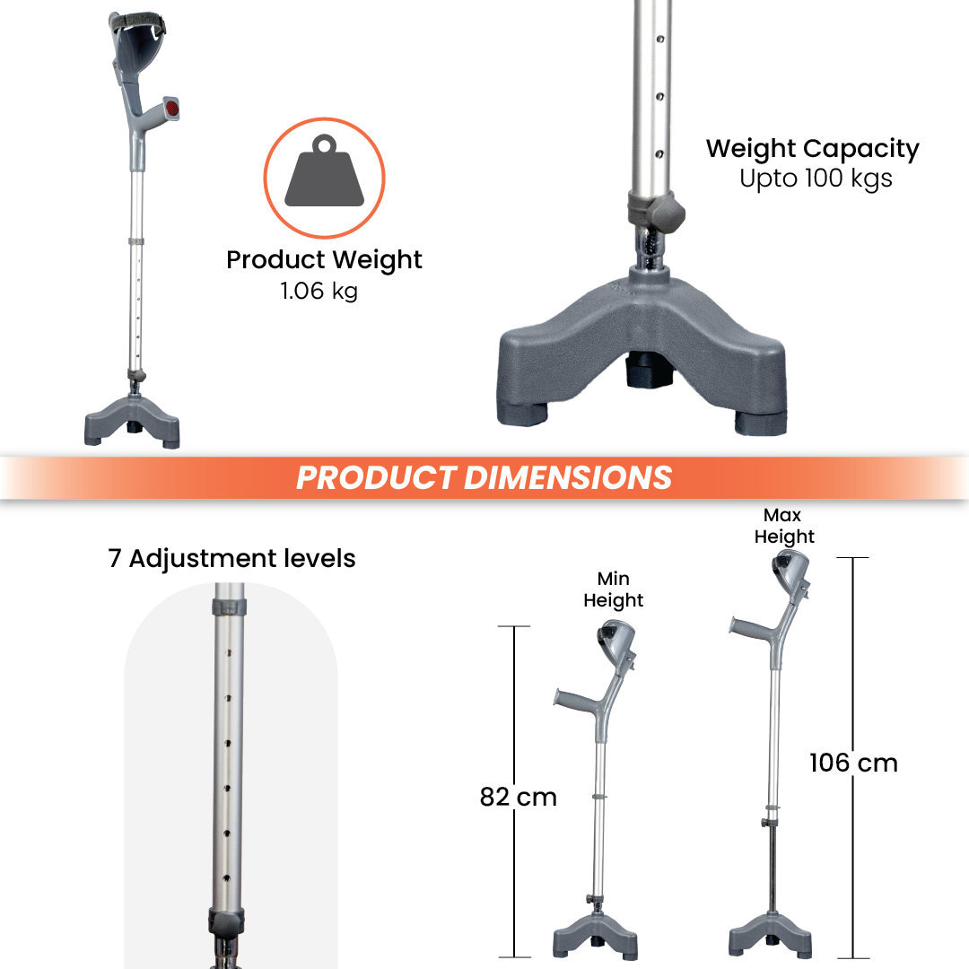 Vissco Astra Max Elbow Crutch - Tripod | Aluminum