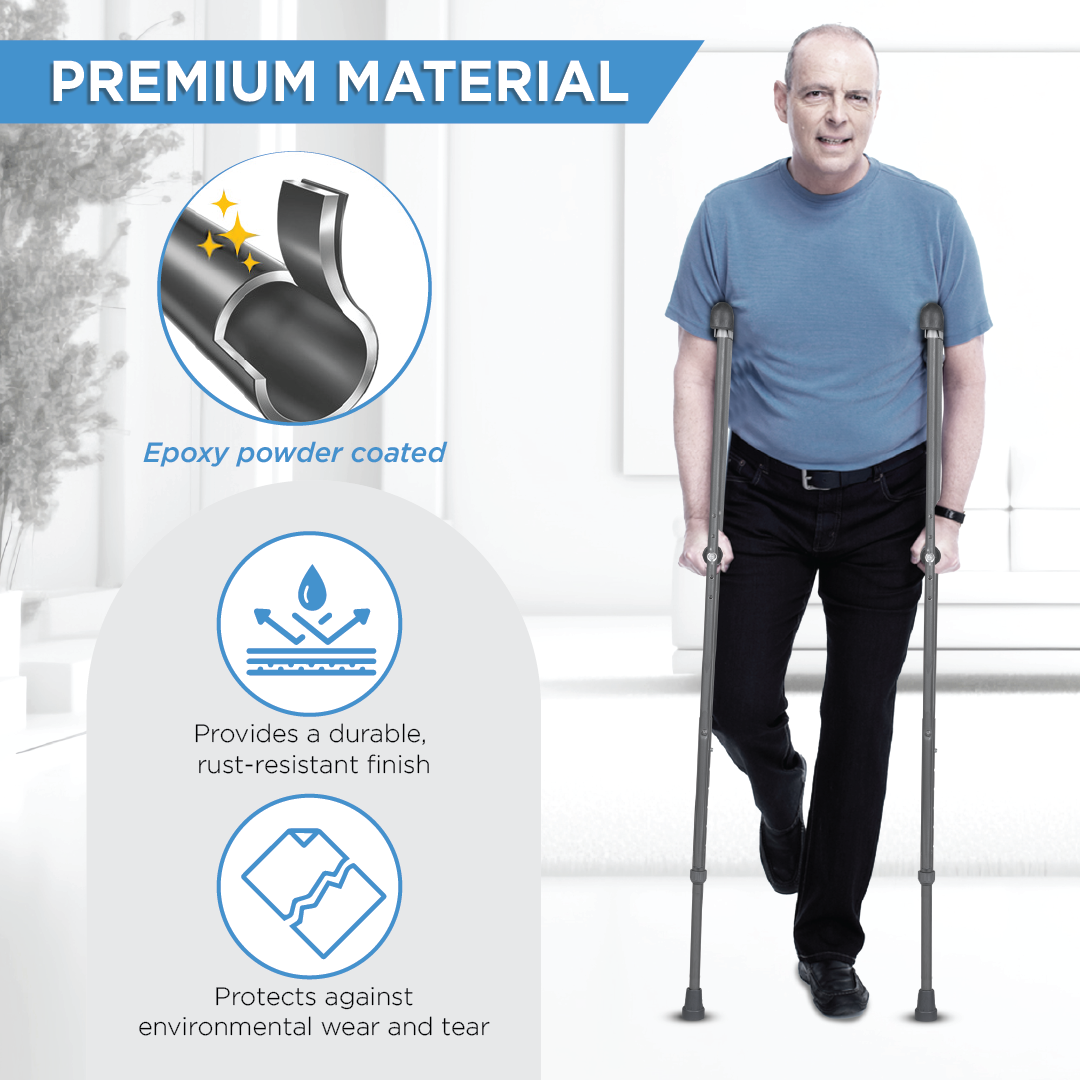 Vissco Astra Under Arm Crutch - Pair | Aluminum