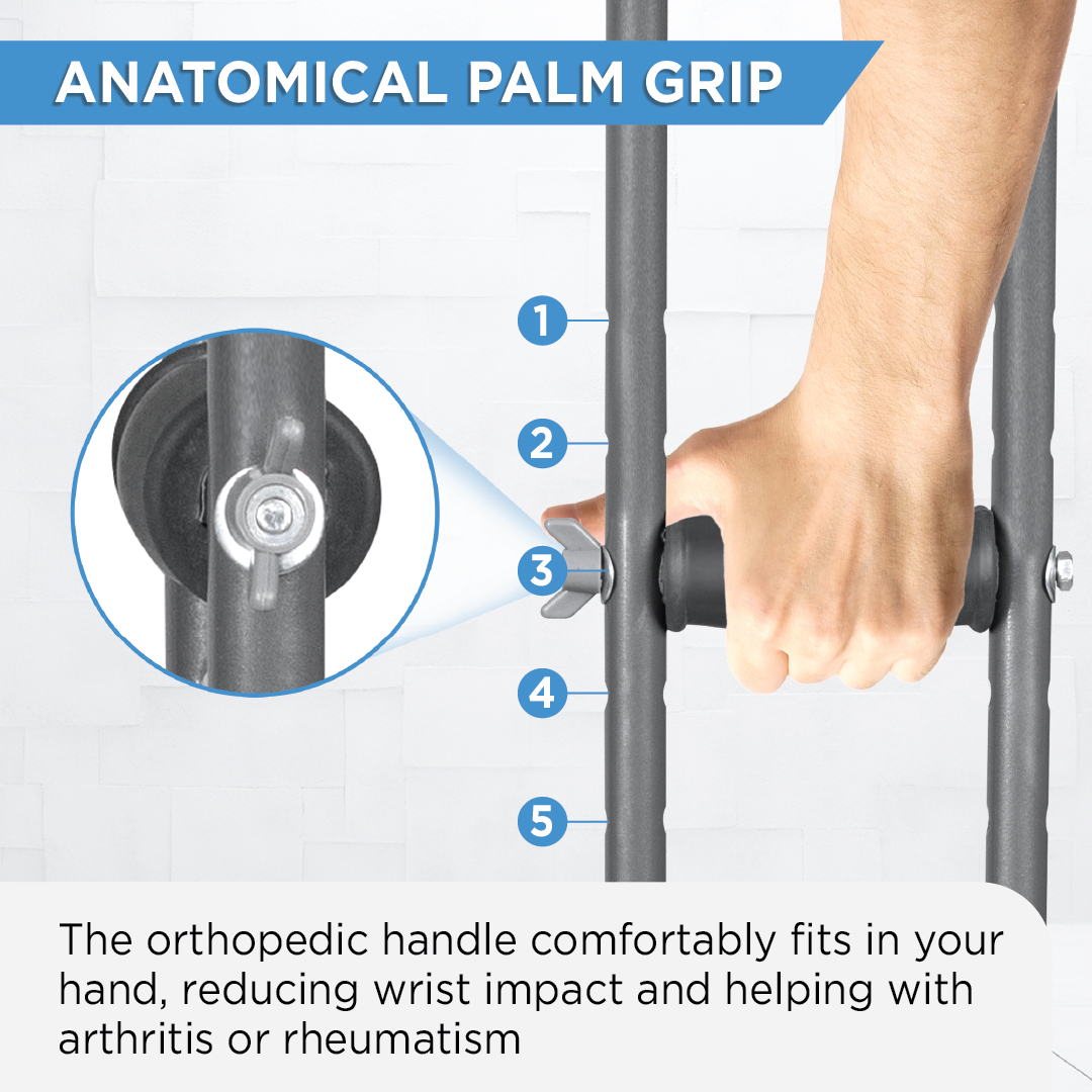 Vissco Astra Under Arm Crutch - Pair | Aluminum