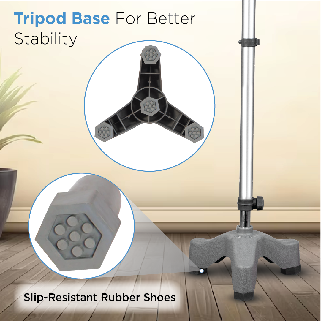 Vissco Avanti Walking Stick - Tripod, L-Shaped | Aluminum