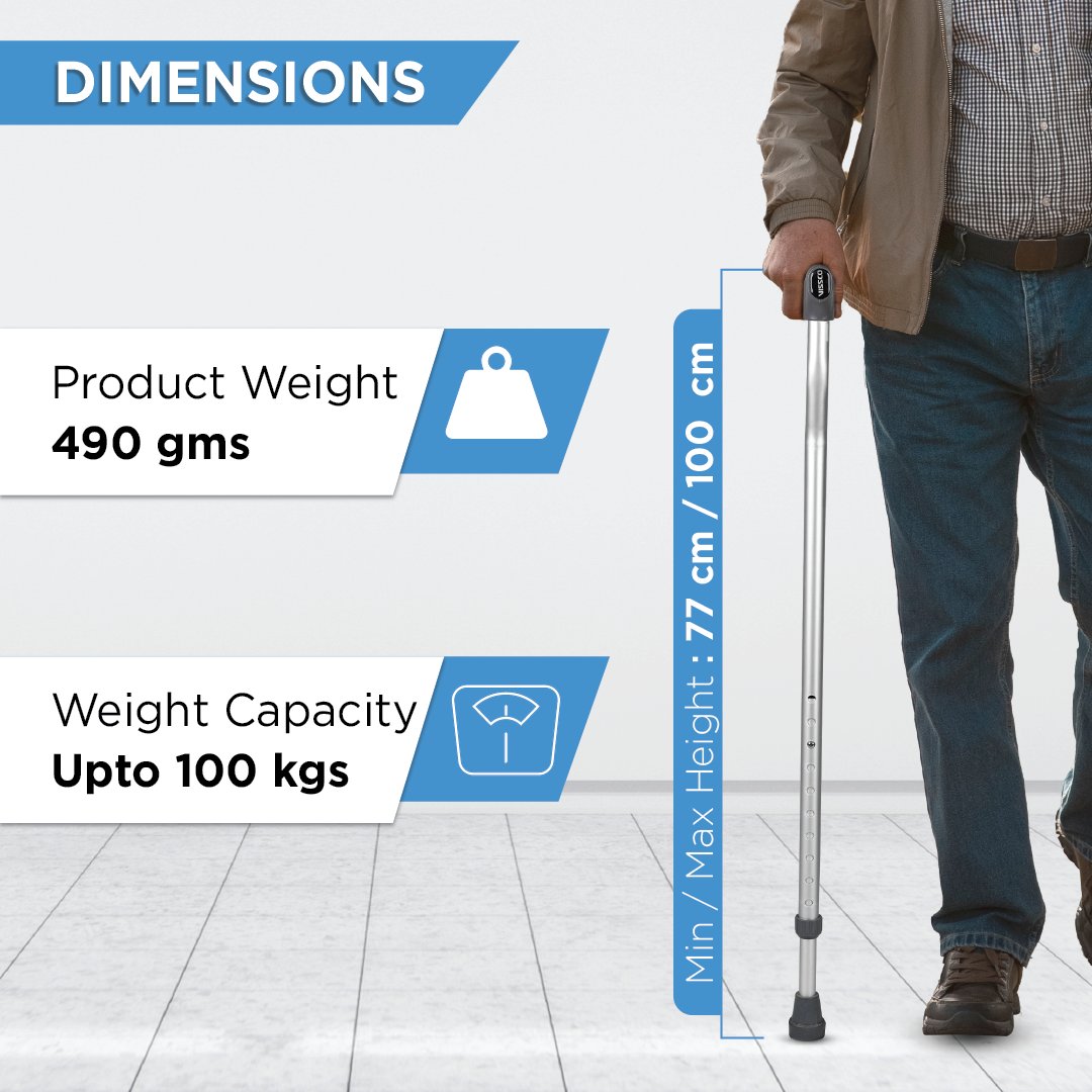 Vissco Avanti Walking Stick - L-Shaped | Aluminum