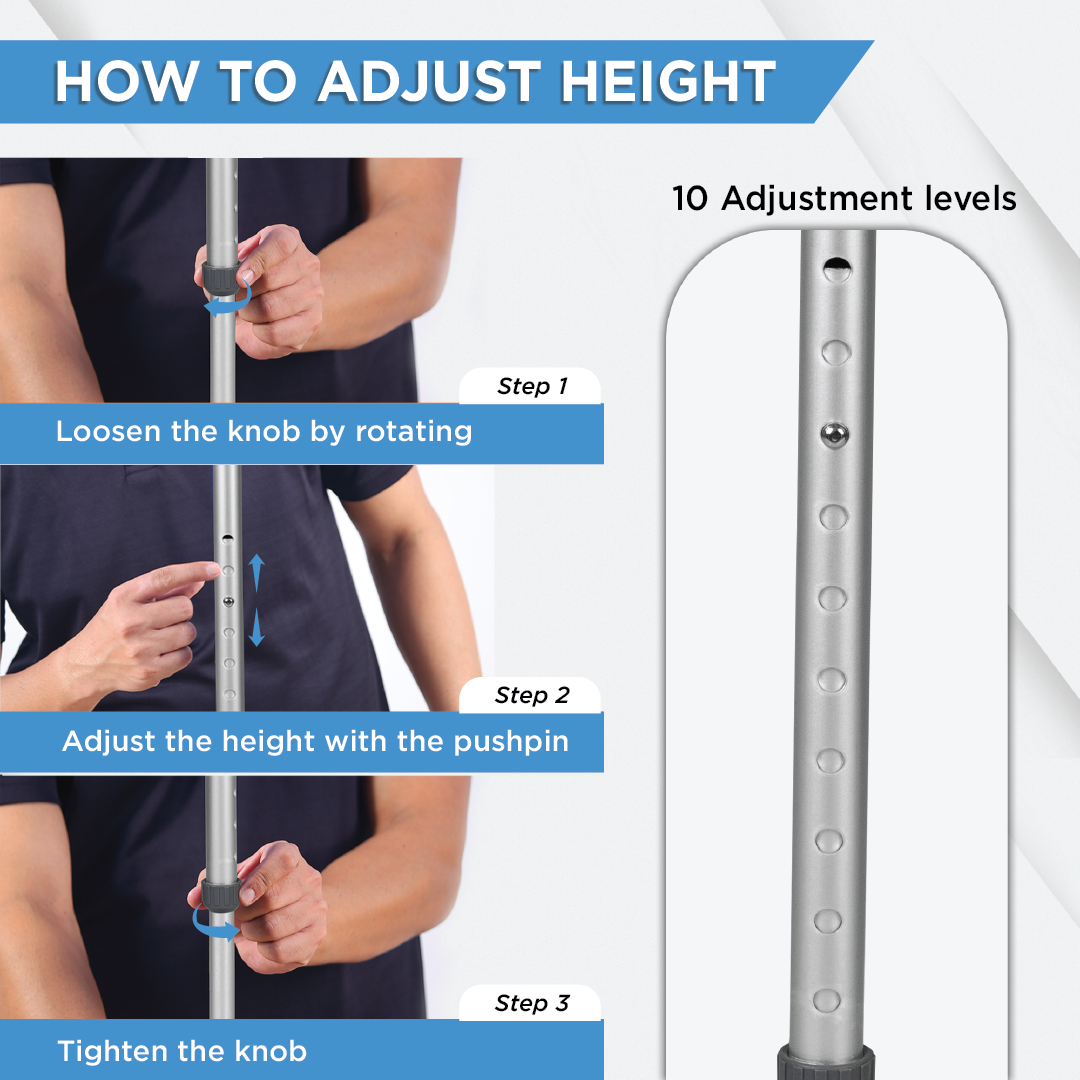 Vissco Avanti Walking Stick - L-Shaped | Aluminum
