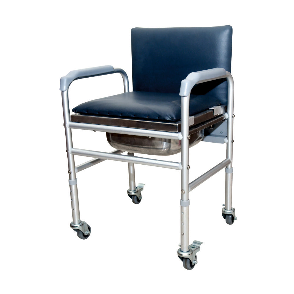 Vissco Comfort SS Commode Chair - with Backrest