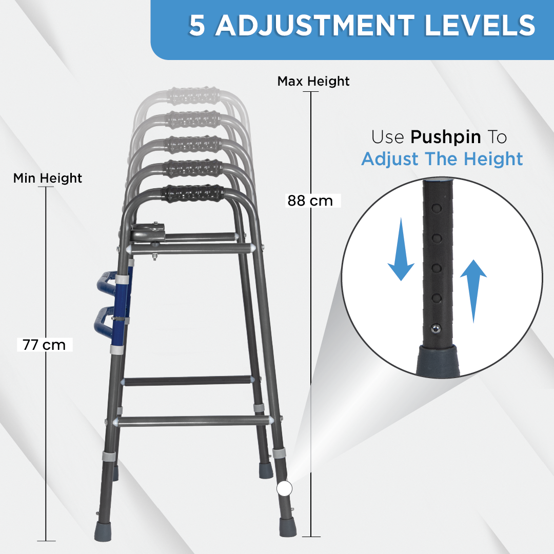 Vissco Medipedic Walker - Double Bar | Central Folding