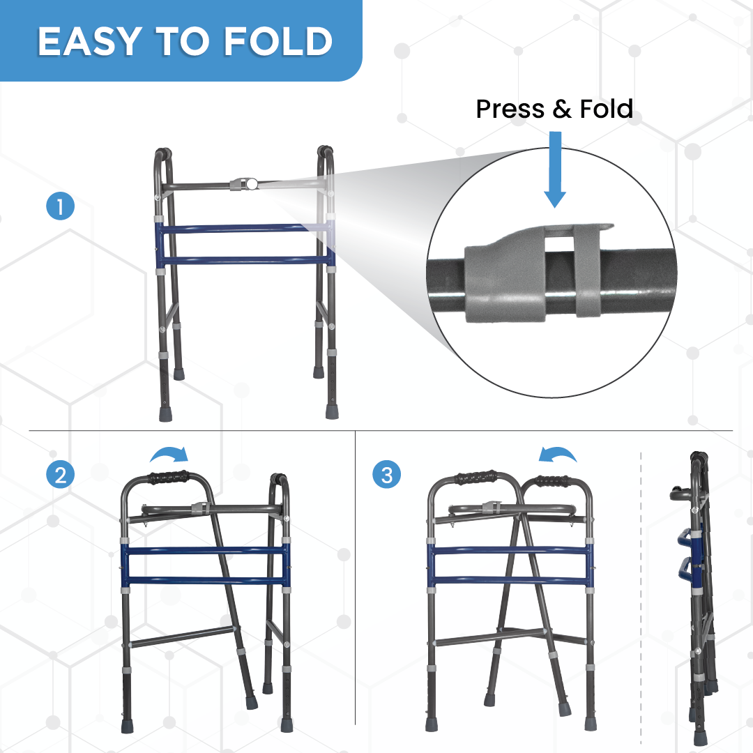 Vissco Medipedic Walker - Double Bar | Central Folding