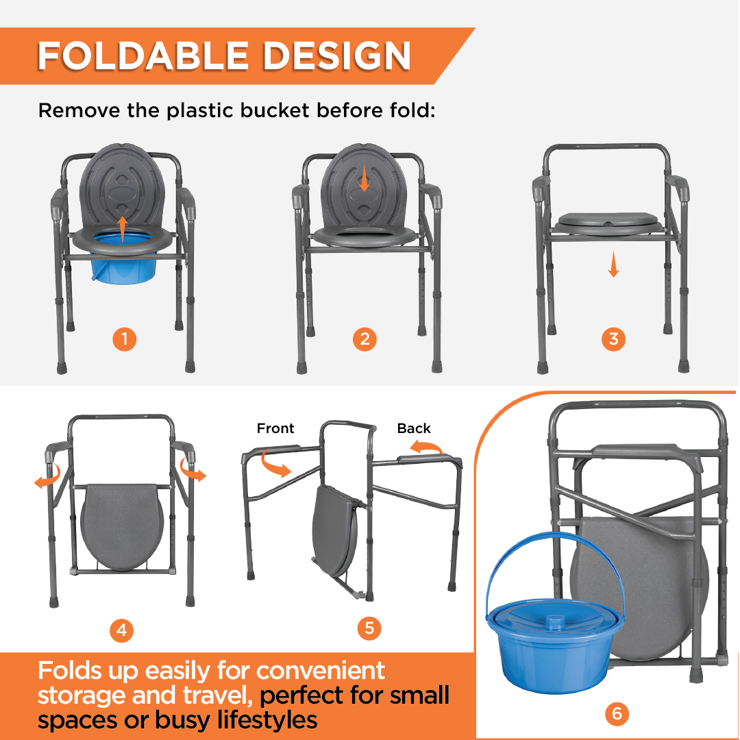 Portable potty chair for seniors hotsell
