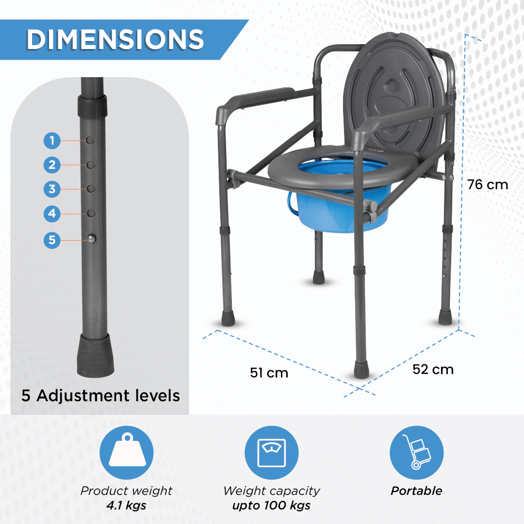 Vissco Comfort Folding Commode Chair