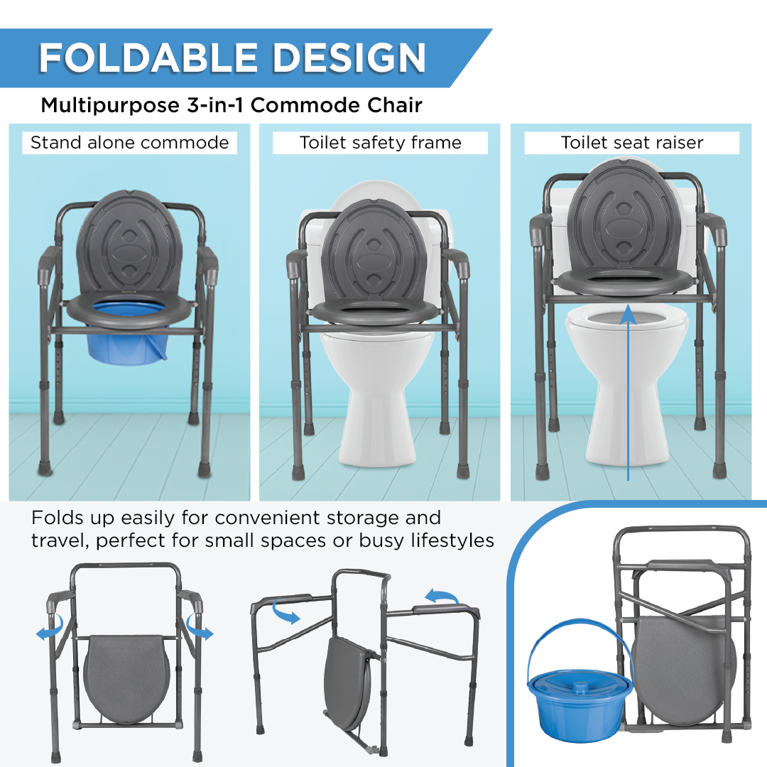 Vissco Comfort Folding Commode Chair