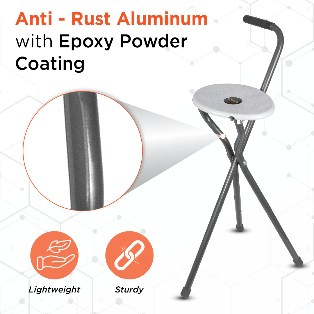 Vissco Avanti Walking Stick - with Seat