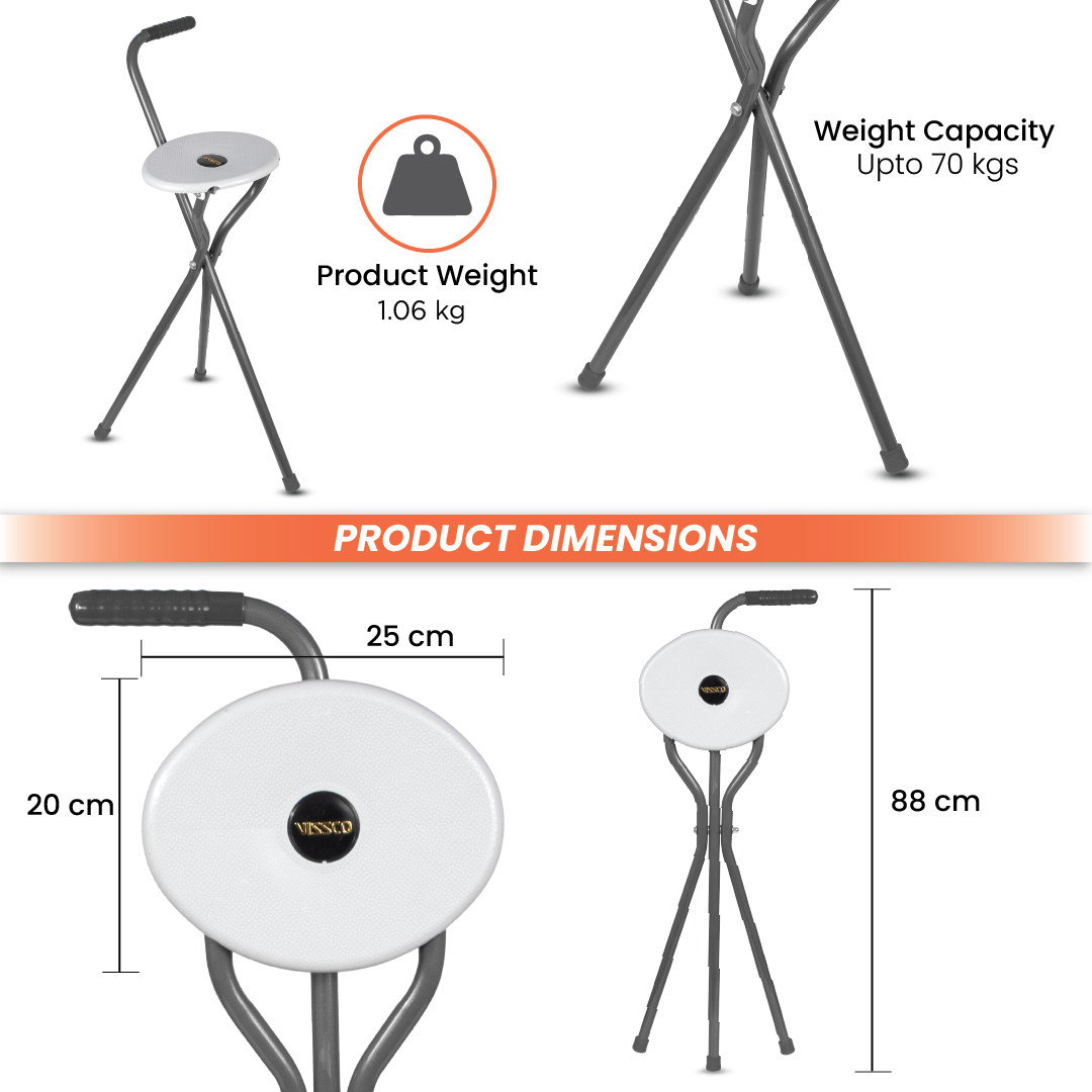 Vissco Avanti Walking Stick - with Seat