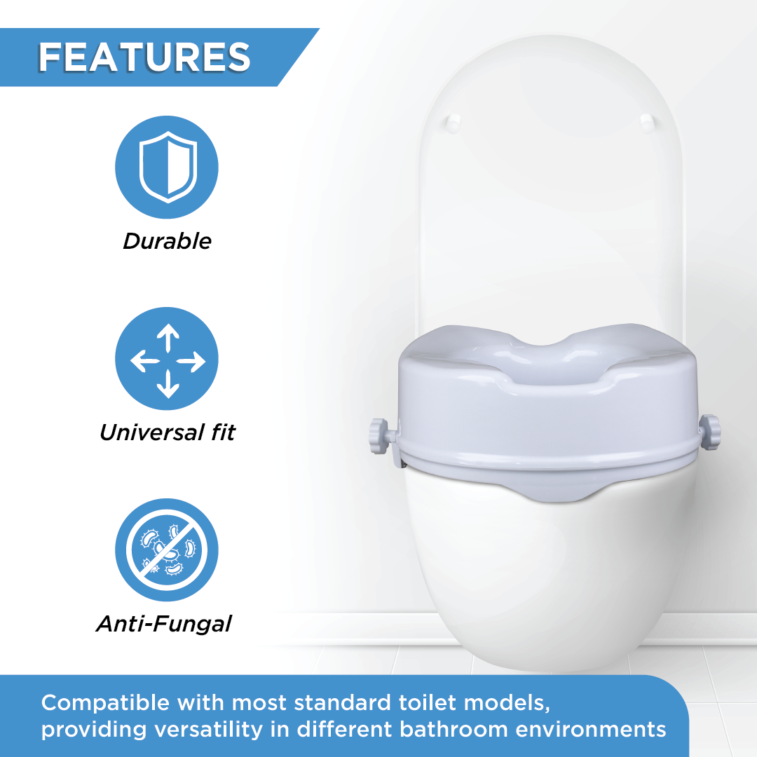 Vissco Comfort Commode Elevated Seat - 4" Height