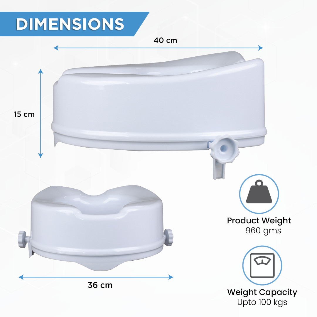 Vissco Comfort Commode Elevated Seat - 4" Height