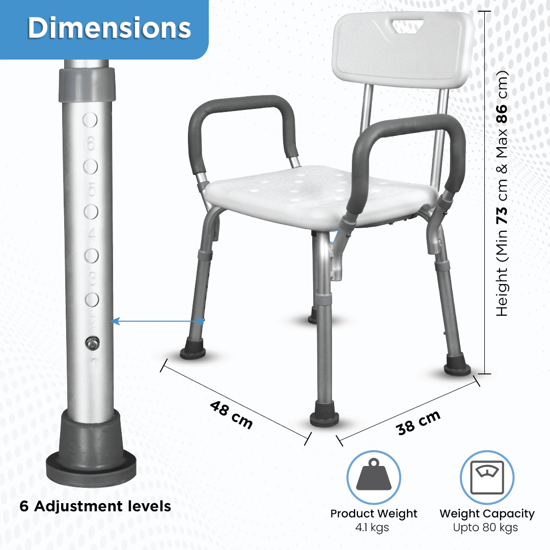 Vissco Comfort Shower Chair | Aluminum