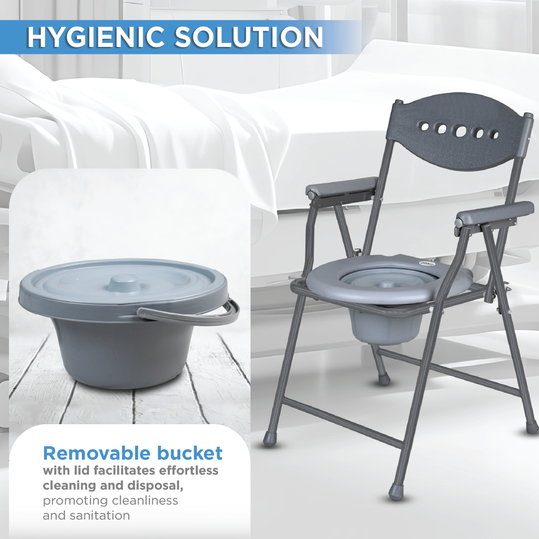 Vissco Comfort Steel Folding Commode Chair