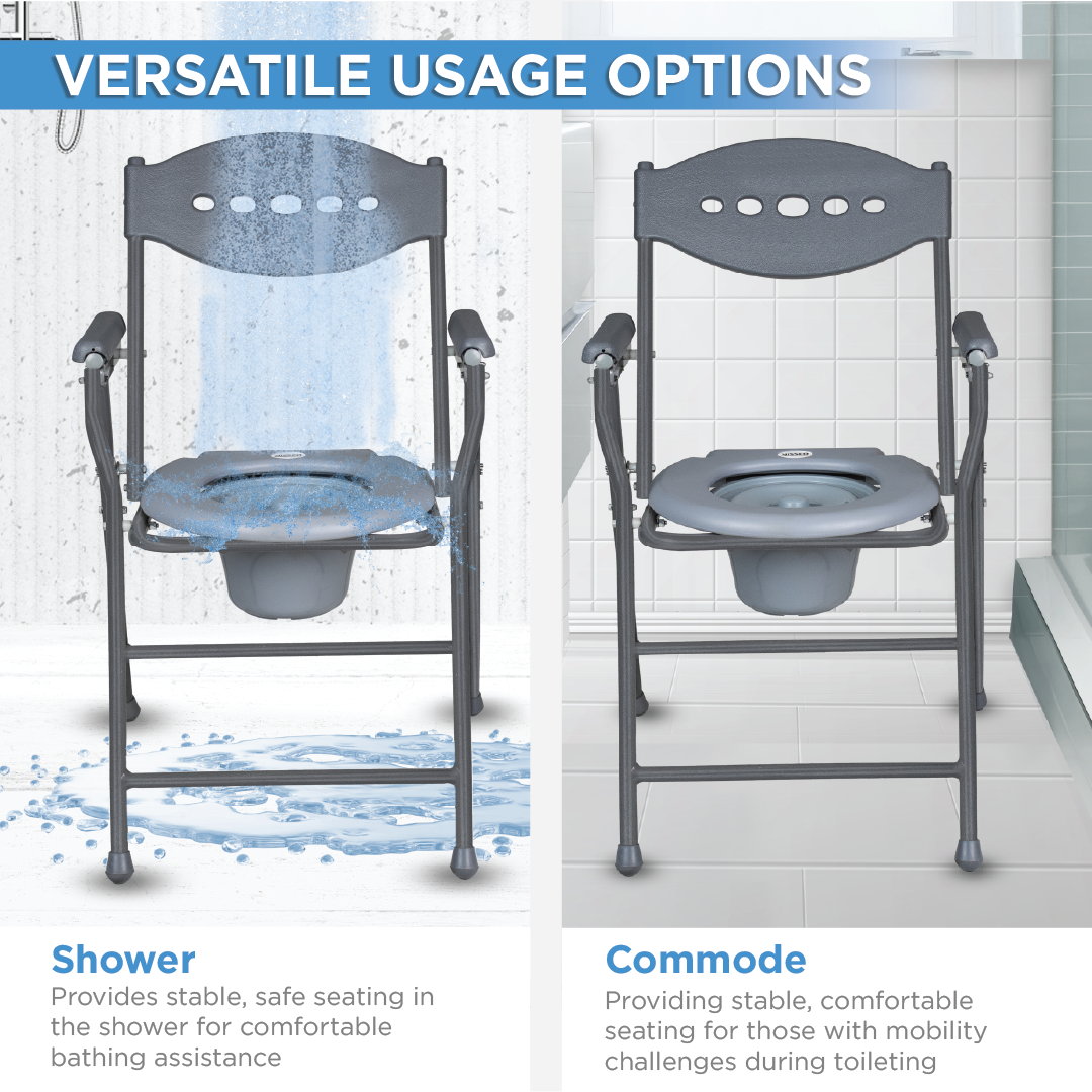 Vissco Comfort Steel Folding Commode Chair