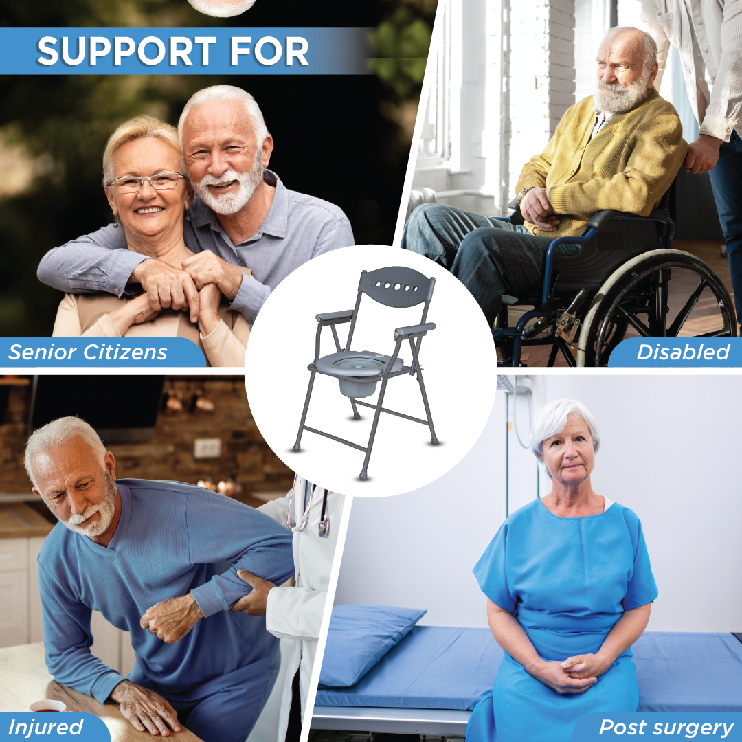 Vissco Comfort Steel Folding Commode Chair