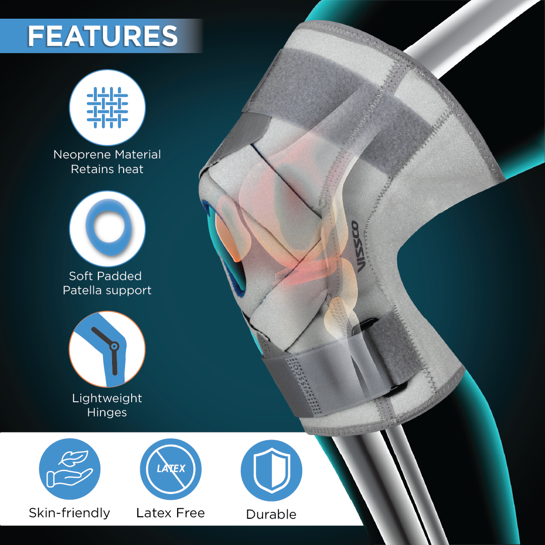 Vissco Hinged Patella Knee Brace | Neoprene