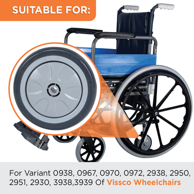 Wheelchair Back Side Small Wheel WIth  5" Diameter - (1 Piece)