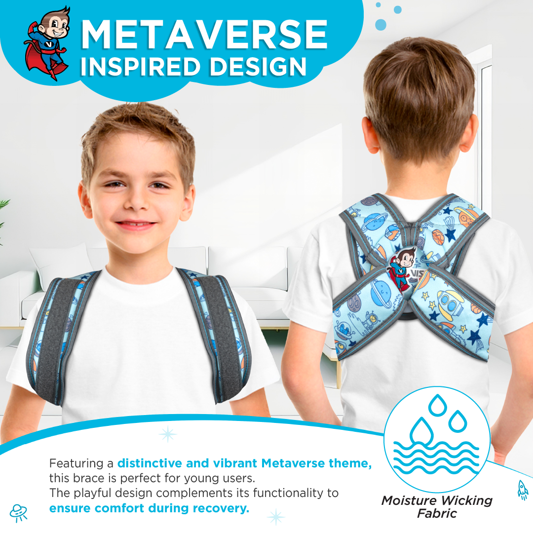 Vissco Champ Clavicle Brace Shoulder Support for Kids, Stabilizes the clavicle, Comfortable & Adjustable for Fractures, Pain Relief & Recovery