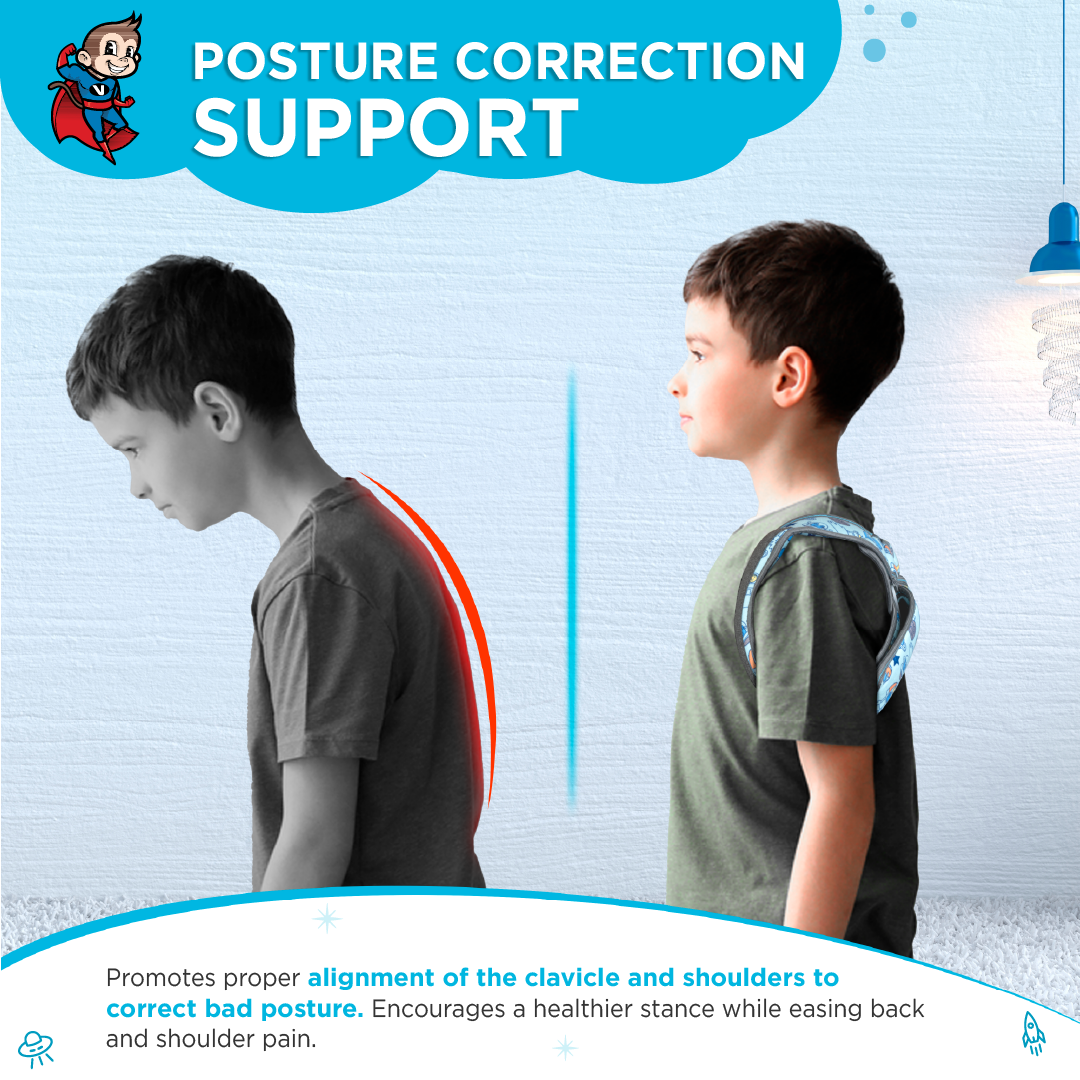 Vissco Champ Clavicle Brace Shoulder Support for Kids, Stabilizes the clavicle, Comfortable & Adjustable for Fractures, Pain Relief & Recovery