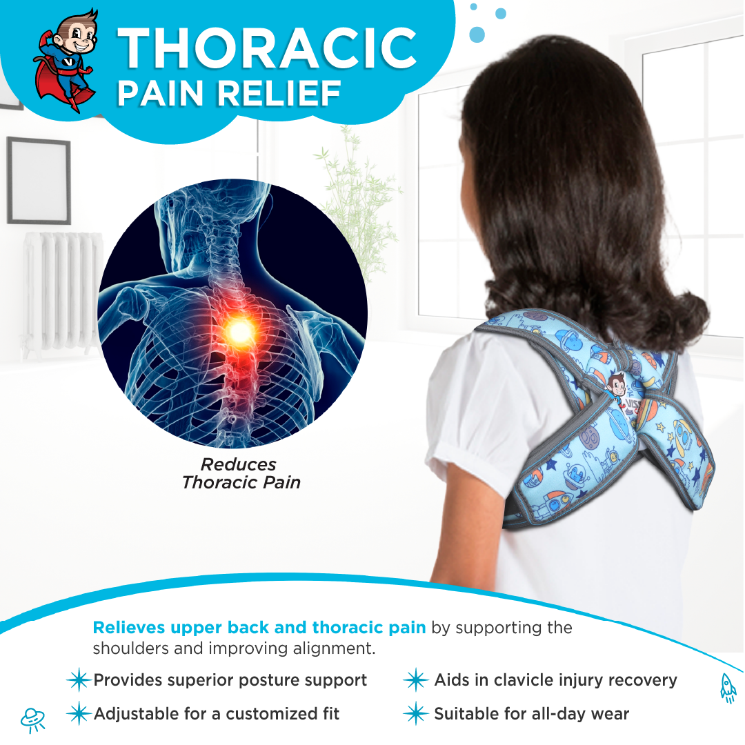 Vissco Champ Clavicle Brace Shoulder Support for Kids, Stabilizes the clavicle, Comfortable & Adjustable for Fractures, Pain Relief & Recovery