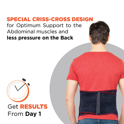 Abdoset | Abdominal Support for Weak Abdominal Muscles & Helps Toning the Muscles (Black)