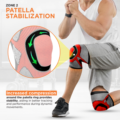 3D Knee Cap | Provides optimum compression and mild support for free Knee movement | Color - Multicolor (Single Piece)