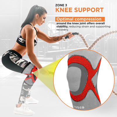 3D Knee Cap | Provides optimum compression and mild support for free Knee movement | Color - Multicolor (Single Piece)