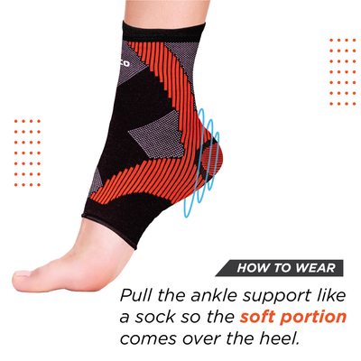 3D Ankle Support | For Injured Ankles | Pain Reliever for Strained or Sprained Ankles (Multicolor)
