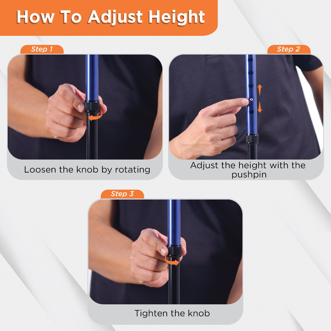 Avanti Plus - T Shape Aluminum Quadripod Stick | Lightweight Walking S ...