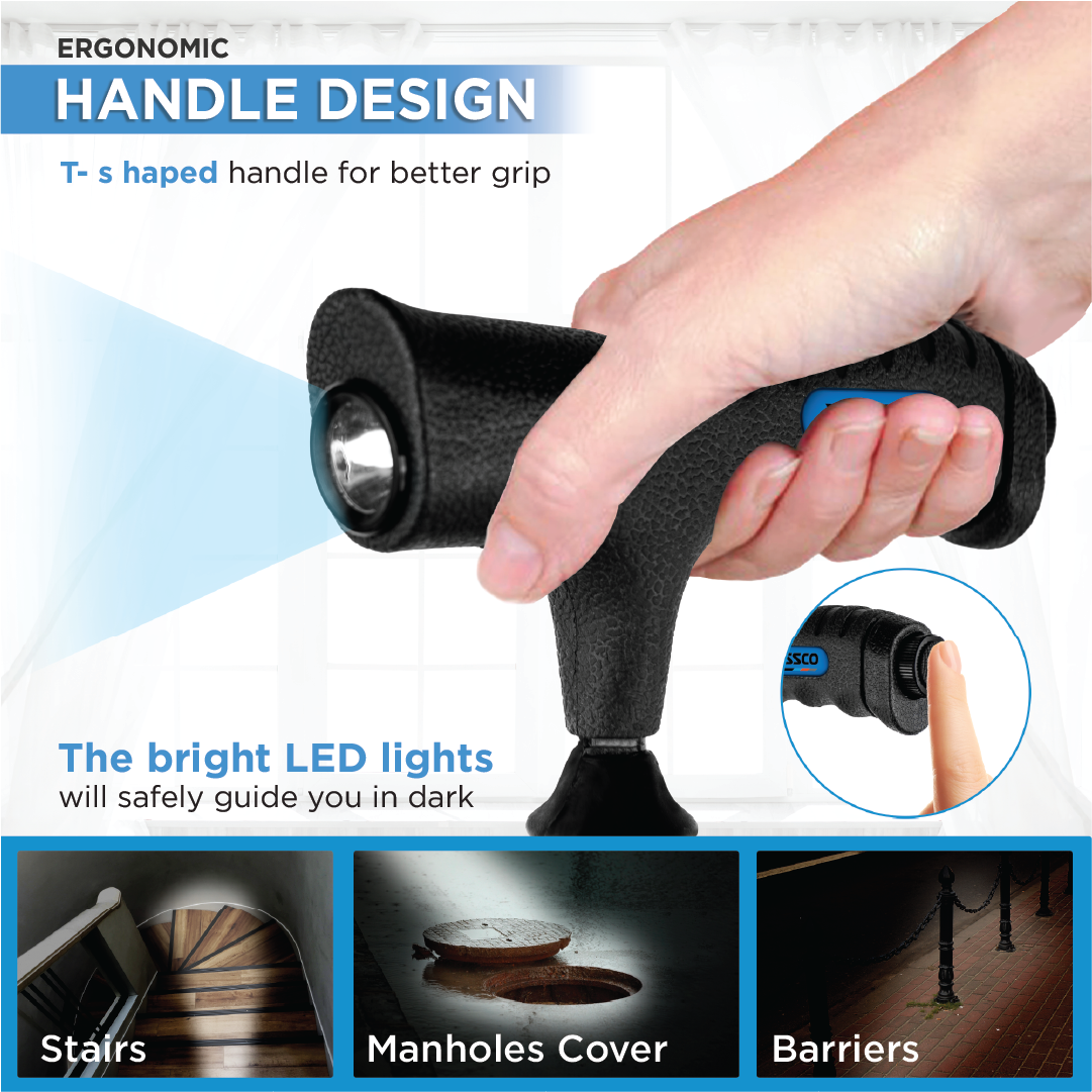 Vissco Avanti Light Walking Stick - with Torchlight