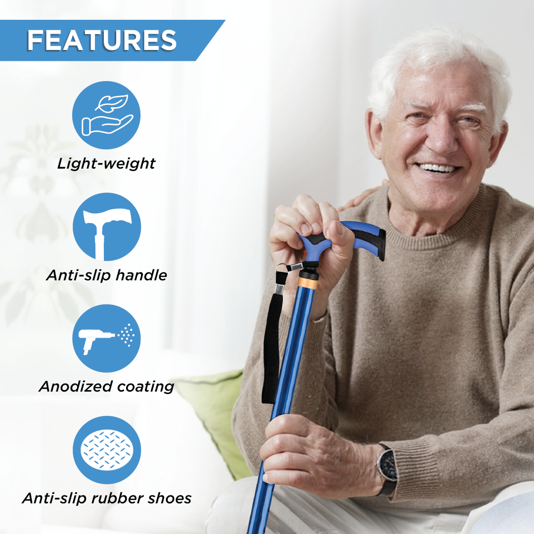 Vissco Avanti Plus Walking Stick - T-Shaped | Aluminum