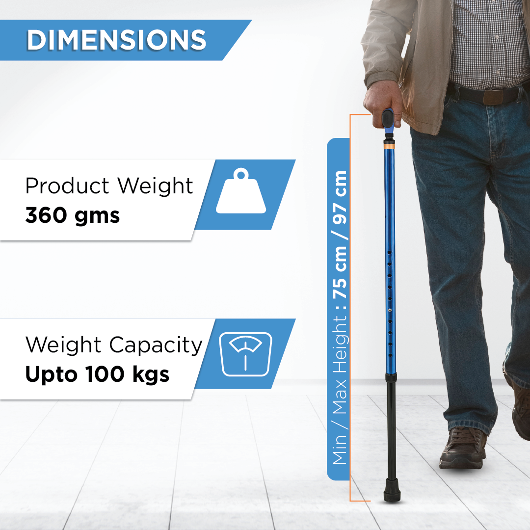 Vissco Avanti Plus Walking Stick - T-Shaped | Aluminum