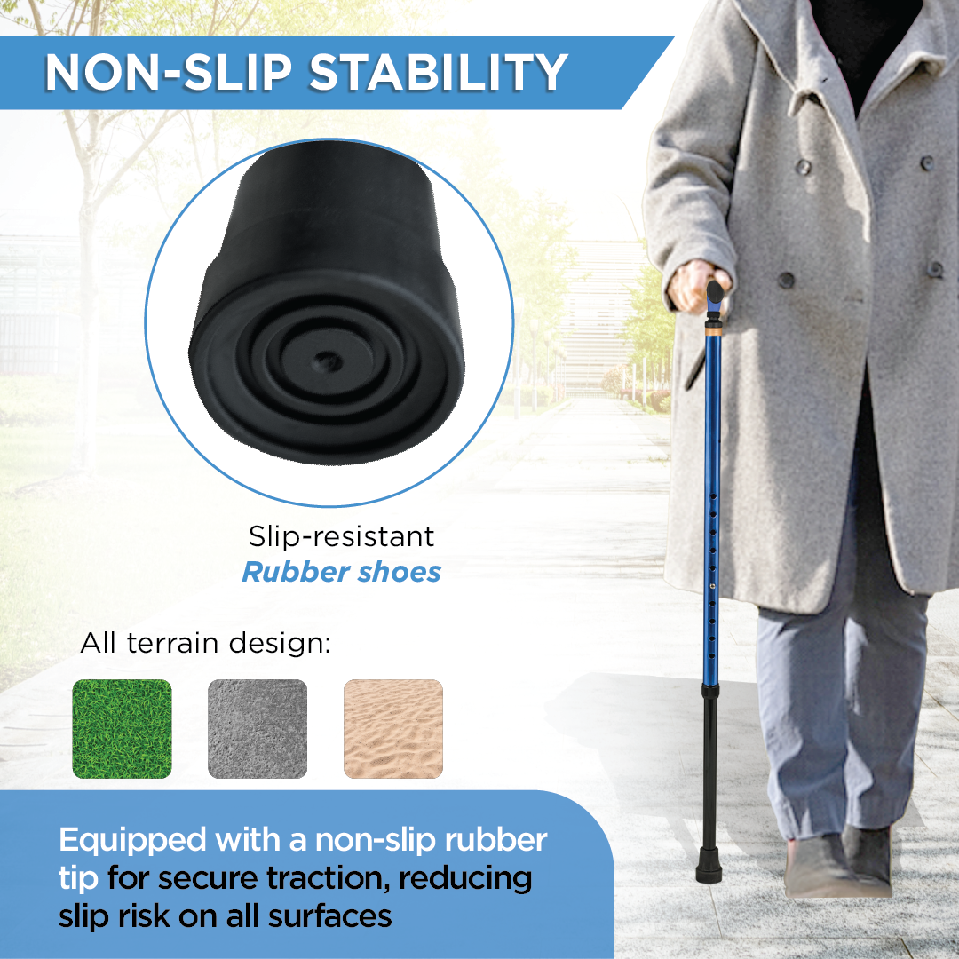Vissco Avanti Plus Walking Stick - T-Shaped | Aluminum
